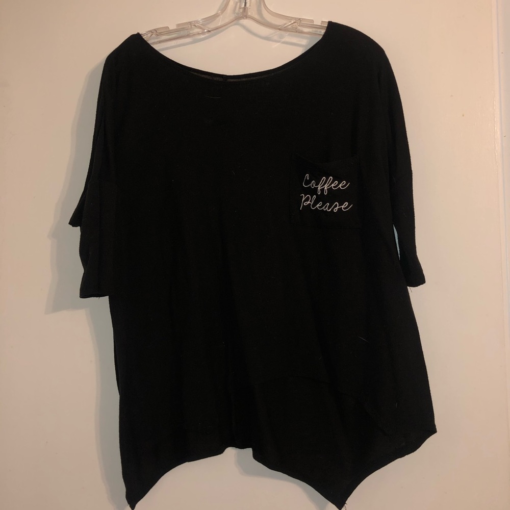 Coffee Please Slouchy Top